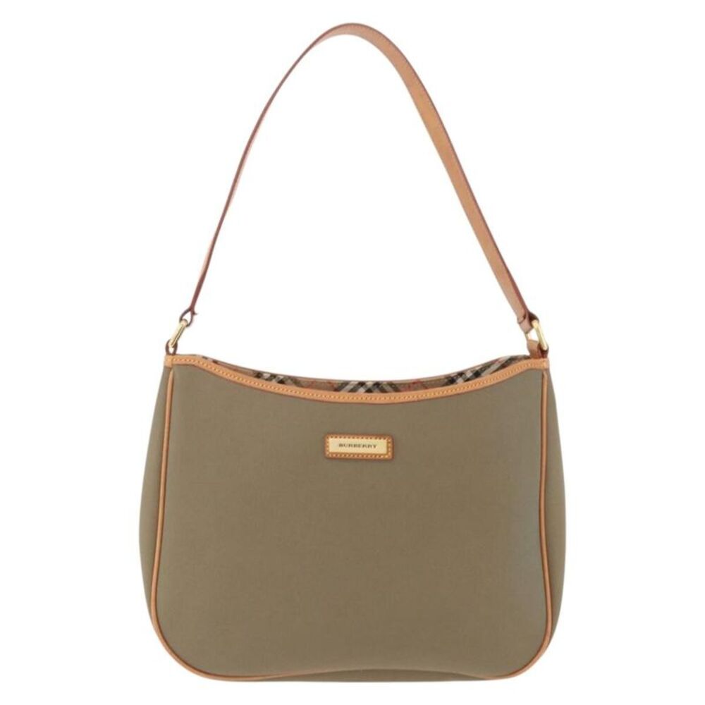 Burberry Shoulder Bag Nova Check Coated Canvas Khaki Canvas Shoulder Bag Bag